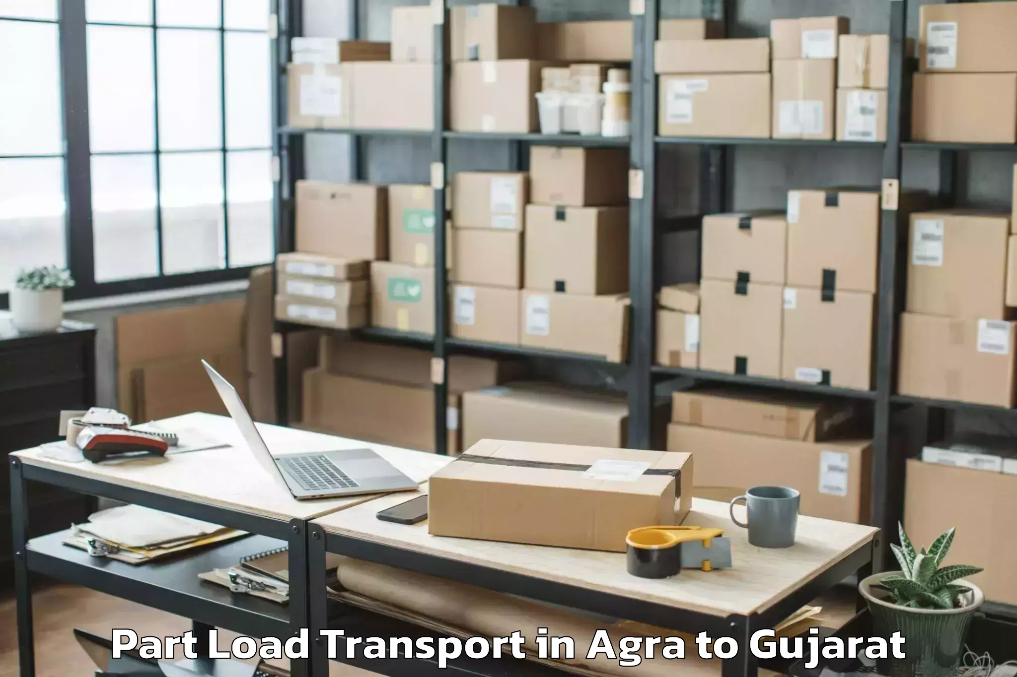 Book Agra to Garbada Part Load Transport Online